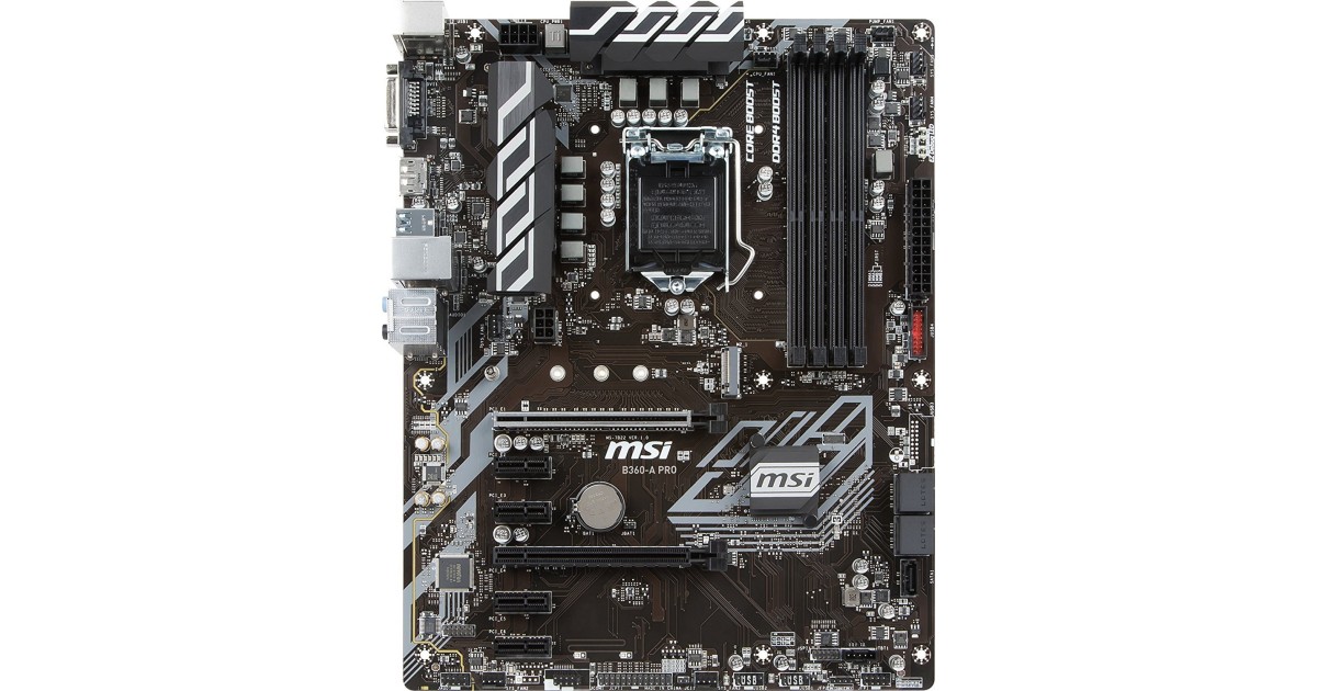 Msi b360 a pro какие процессоры поддерживает