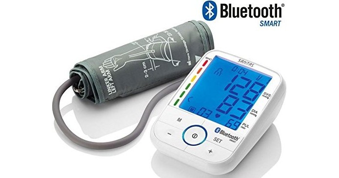 dem | SBM auswerten Sanitas 67 Smartphone auf Blutdruck messen am und Oberarm