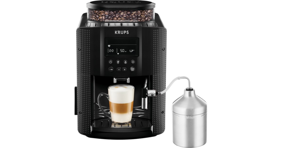 Crema Espresso gut | mit heißen für leckerer 1,7 Einstellungen Krups EA8150: Vielfältige