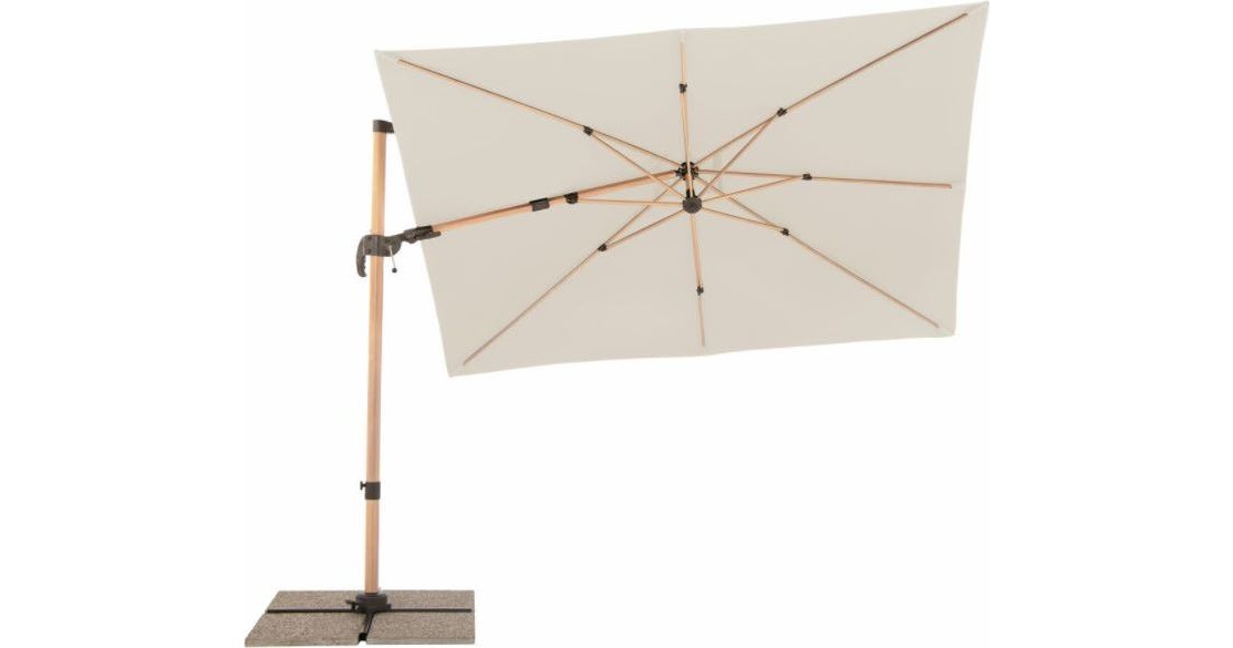 Brellaco Aluminium-Ampelschirm | und drehbarem Schirm mit Viel Schatten neig