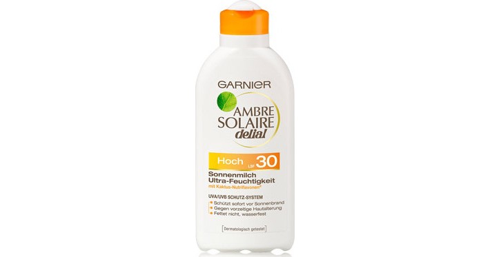 Garnier Ambre Sonnenmilch LSF Ultra-Feuchtigkeit 30 delial Test: 1,9 Solaire im gut