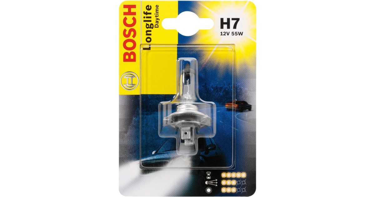 Bosch Longlife Daytime H7 im Test: 2,2 gut  Hält nicht länger als eine  Standard-Birne