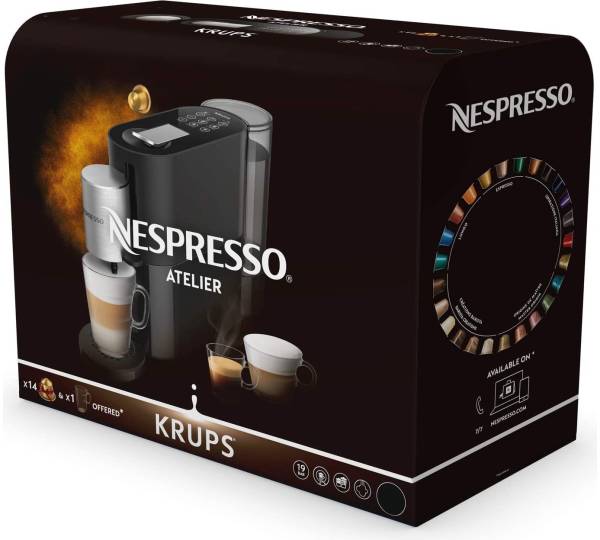 Krups Nespresso Atelier XN890: 1,9 | mit Maxi-Funktionalität gut Mini-Kapselmaschine
