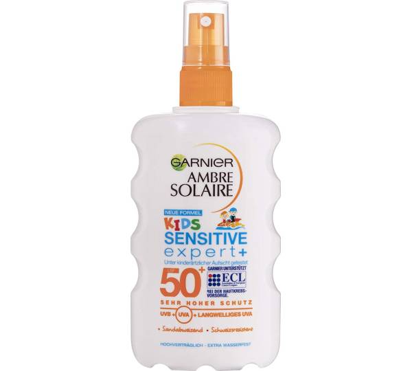Sensitive 50+ Ambre Solaire Kids Test Garnier LSF (Spray) Expert+
