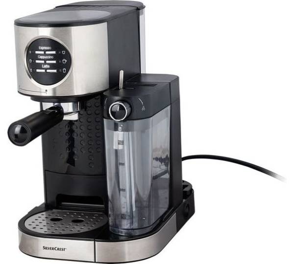 zur Milchaufschäumer SEMM Siebträgermaschine 1470 | Lidl / Silvercrest Analyse mit Unsere Espressomaschine