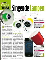 Audio Video Foto Bild: Singende Lampen (Ausgabe: 6)