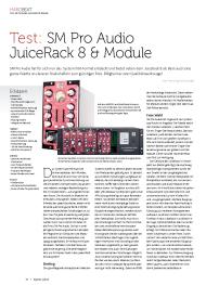 Beat: SM Pro Audio - JuiceRack 8 & Module (Ausgabe: 6)