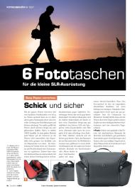 ColorFoto: 6 Fototaschen für die kleine SLR-Ausrüstung (Ausgabe: 1)