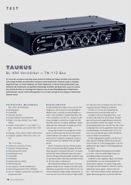 BASS PROFESSOR: Taurus - BL-450 Verstärker + TN-112 Box (Ausgabe: 1)