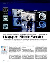 DigitalPHOTO: 6-Megapixel-Minis im Vergleich (Ausgabe: 10)