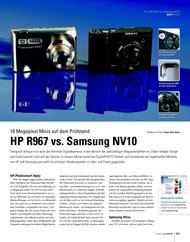 DigitalPHOTO: HP R967 vs. Samsung NV10 (Ausgabe: 11)