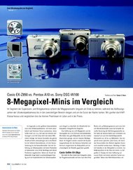 DigitalPHOTO: 8-Megapixel-Minis im Vergleich (Ausgabe: 7-8/2006)