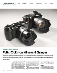 DigitalPHOTO: Volks DSLRs von Nikon und Olympus (Ausgabe: 2)
