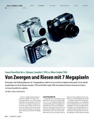 DigitalPHOTO: Von Zwergen und Riesen mit 7 Megapixeln (Ausgabe: 6)