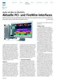 MAC LIFE: „Aktuelle PCI- und FireWire-Interfaces“ - PCI-Audio-Interfaces (Ausgabe: 6)