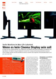 MAC LIFE: Wenn es kein Cinema Display sein soll (Ausgabe: 7)