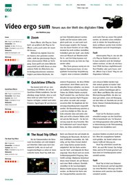 MAC LIFE: Video ergo sum. Neues aus der Welt des digitalen Films. (Ausgabe: 4)