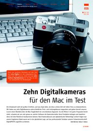 MAC LIFE: Zehn Digitalkameras für den Mac im Test (Ausgabe: 6)