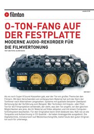 schmalfilm: O-Ton-Fang auf der Festplatte (Ausgabe: 3)