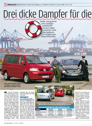 Auto Bild: Drei dicke Dampfer für die große Fahrt (Ausgabe: 28)