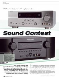 Heimkino: „Sound Contest“ - Oberklasse (Ausgabe: 1-2/2009)