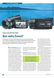 videofilmen: Quo vadis, Canon? (Ausgabe: 3)