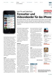 MAC LIFE: Fernseher und Videorekorder für das iPhone (Ausgabe: 4)