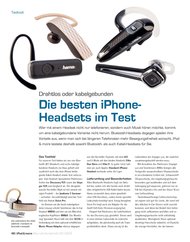 iPod & more: „Die besten iPhone-Headsets im Test“ - Bluetooth-Headsets (Ausgabe: 3)