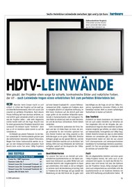 audiovision: HDTV-Leinwände (Ausgabe: 7-8/2008)