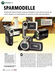 VIDEOAKTIV: Sparmodelle (Ausgabe: Sonderheft Camcorder Kaufberater 2/2009)