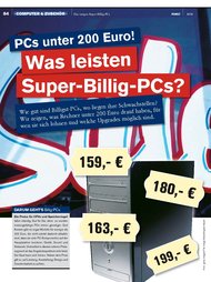 PC-WELT: Was leisten Super-Billig-PCs? (Ausgabe: 8)