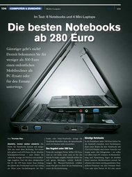 PC-WELT: „Die besten Notebooks ab 280 Euro“ - Netbooks (Ausgabe: 9)