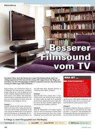 HiFi Test: Besserer Filmsound vom TV (Ausgabe: 1)