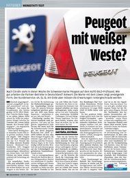 Auto Bild: Peugeot mit weißer Weste? (Ausgabe: 49)