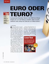 AUDIO/stereoplay: Euro oder Teuro? (Ausgabe: 8)