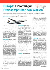 Clever reisen!: Europa: Linienflieger - Preiskampf über den Wolken (Ausgabe: 2)