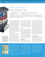 Beat: Mobile Audiointerfaces: Die besten für Laptop, Netbook & Co. (Ausgabe: 7-8/2010)