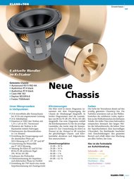 Klang + Ton: Neue Chassis (Ausgabe: 3)