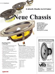 Klang + Ton: Neue Chassis (Ausgabe: 4)