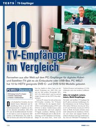PC-WELT: 10 TV-Empfänger im Vergleich (Ausgabe: 9)