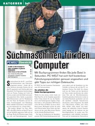 PC-WELT: Suchmaschinen für den Computer (Ausgabe: 11)