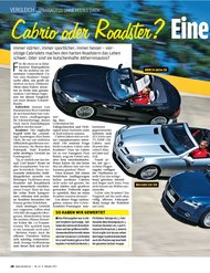 Auto Bild: Cabrio oder Roadster? Eine völlig offene Frage (Ausgabe: 40)