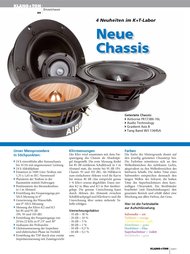 Klang + Ton: Neue Chassis (Ausgabe: 1)