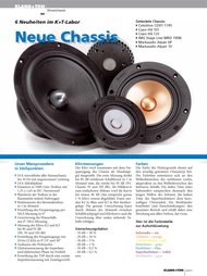 Klang + Ton: Neue Chassis (Ausgabe: 2)