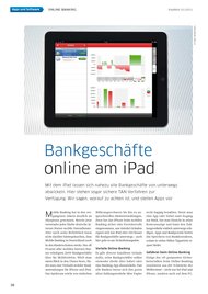 iPadWelt: Bankgeschäfte online am iPad (Ausgabe: 1)