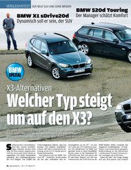 Auto Bild: Welcher Typ steigt um auf den X3? (Ausgabe: 8)