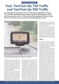 navi-magazin.de: Test: TomTom Go 750 Traffic und TomTom Go 950 Traffic (Vergleichstest)