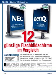 PC-WELT: 12 günstige Flachbildschirme im Vergleich (Ausgabe: 4)