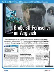 PC-WELT: Große 3D-Fernseher im Vergleich (Ausgabe: 4/2011 Plus)