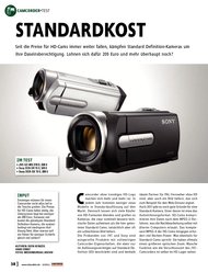 VIDEOAKTIV: Standardkost (Ausgabe: Sonderheft Camcorder Kaufberater 2/2011)